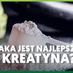 Miarka z białym proszkiem, obok miarka krawiecka. Pytanie: jaka jest najlepsza kreatyna?
