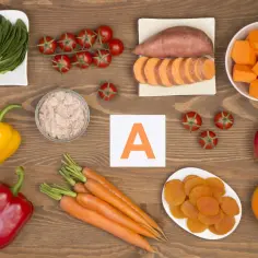 W czym jest witamina A? Marchew, bataty, mango, papryka, pomidory, szpinak, morele, pomarańcza i ryba.