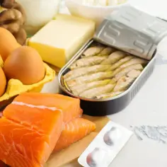Łosoś, jajka, sardynki i grzyby to produkty, w których jest witamina D.