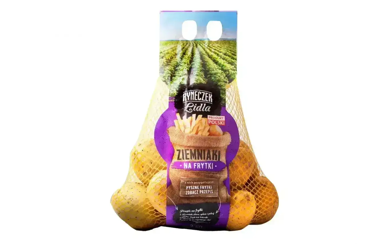 Ziemniaki na frytki z Ryneczku Lidla. Idealne do przygotowania chrupiących frytek. Produkt polski.